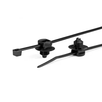 HellermannTyton T30LRFT6 melns poliamīda kabeļu savilcējs, 260mm x 3.3mm, 500 gab.