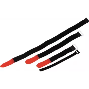 ACCESSORY kibiojo užsegimo (Velcro tipa) kabelių raištis 25x300mm juodas, 10 vnt. (30006030)