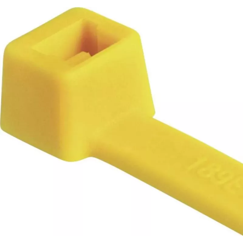HellermannTyton T80R-N66-YE-C1 standarta kabeļu saites, 210 x 4,6 mm, dzeltenas, 100 gab.