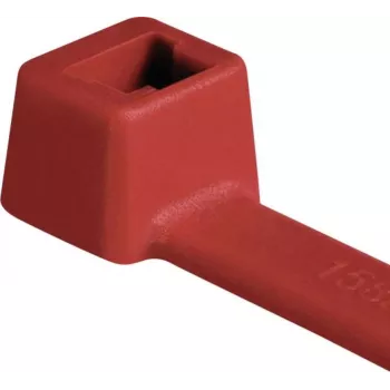 HellermannTyton T80R-N66-RD-C1 standarta kabeļu saite, 210 mm x 4,6 mm, sarkana, 100 gab.