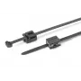 HellermannTyton T50ROSEC5B-PA66HS/PA66HIRHS-BK kabeļu saite ar eglītes stiprinājumu, 200 x 4.6 mm, melna, 500 gab. 150-40581
