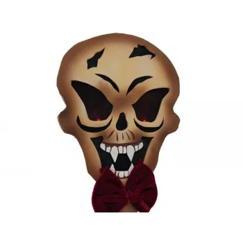 EUROPALMS Halloween dekorācija - galvaskauss ar zemes mietu, balts/melns, 40 cm 83314628