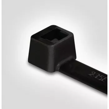 HellermannTyton T18L-HS-BK-C1 kabeļu saite, poliamīds 6.6, melna, 100 mm x 2.5 mm, 100 gab.