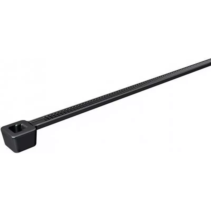 HellermannTyton T18L-HS-BK-C1 kabeļu saite, poliamīds 6.6, melna, 100 mm x 2.5 mm, 100 gab.