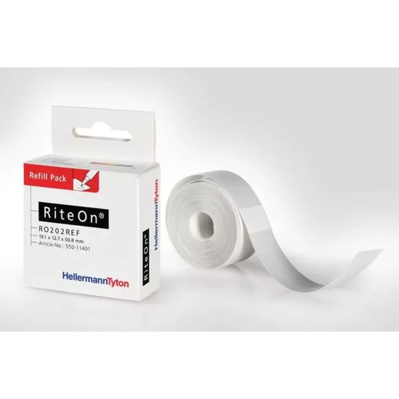 HellermannTyton RiteOn papildinājuma komplekts uzlīmes baltas 100 uz lapas (550-71401)