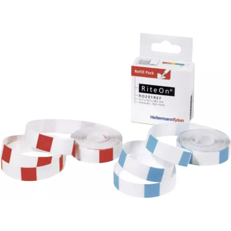 HellermannTyton RiteOn papildinājuma komplekts uzlīmes baltas 100 uz lapas (550-71401)