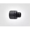 HellermannTyton HG25-S-M25 PA66 BK 10 taisnais savienotājs, M25 vītne, 25 mm gofrētajai caurulei, melns