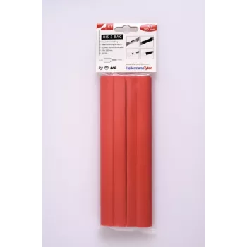 HELLERMANNTYTON HIS-3 termokarbināmās caurules komplekts, 3:1, 12 mm / 4 mm, sarkans 308-31211