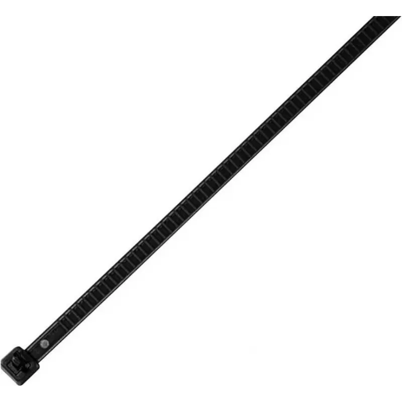 HellermannTyton atkārtoti aizveramais kabeļu savilcējs LR55 195x4,7mm melns, 25 gab. 115-00002