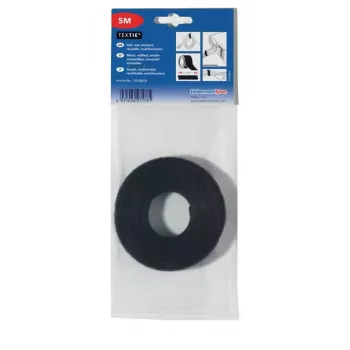 HellermannTyton atkārtoti lietojams kibiojo juostu kabeļu savilcējs 1 m x 12,5 mm melns (130-00008)