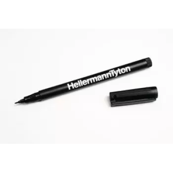 HellermannTyton 500-50820 pastāvīgais marķieris melns ar apaļu uzgali, 2 gab.