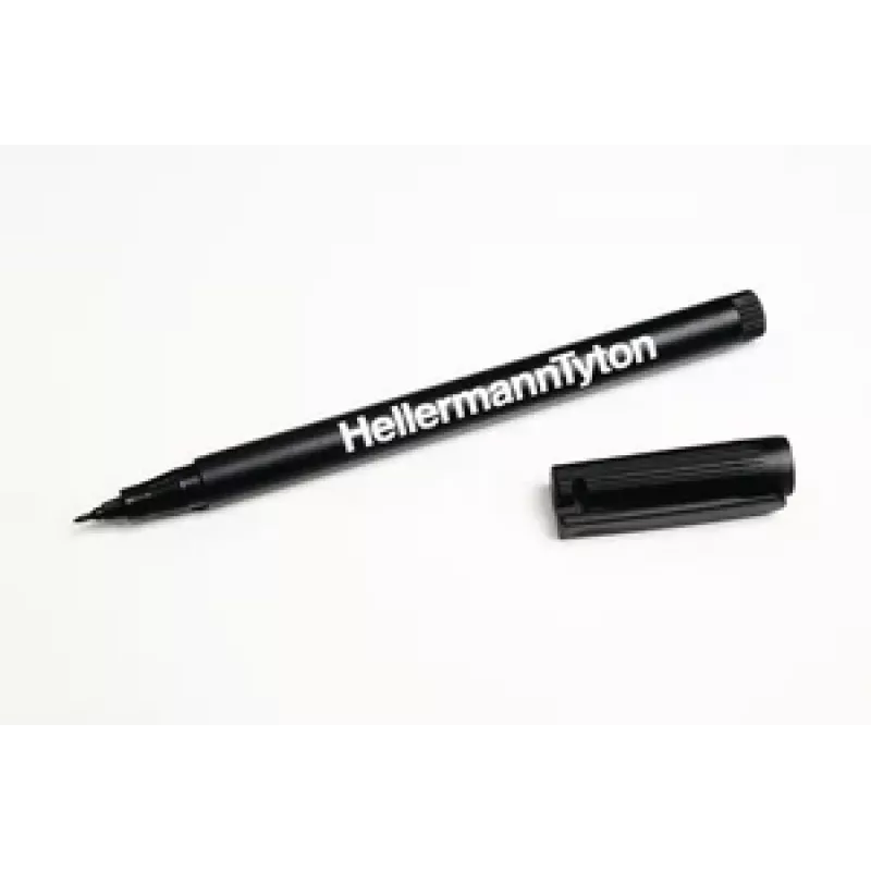 HellermannTyton 500-50820 pastāvīgais marķieris melns ar apaļu uzgali, 2 gab.