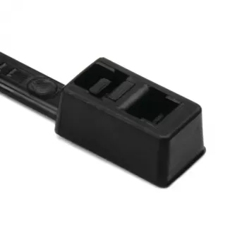HellermannTyton T30R melns PA66 kabeļu savilcējs 395 x 4,7 mm, 100 gab. 117-00008