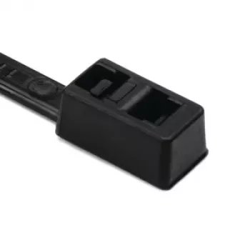 HellermannTyton T30R melns PA66 kabeļu savilcējs 395 x 4,7 mm, 100 gab. 117-00008
