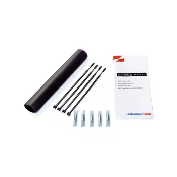 HellermannTyton 380-04004 TF21 termiski saraušanās caurule, 2:1, 4,0 mm, melna, 10 m