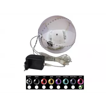 EUROPALMS LED Snowball 15cm, rozā 83501246