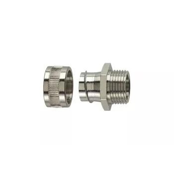 HellermannTyton SC40-FM-M40 niķelēta misiņa savienojuma uzmava M40 40 mm SC gofrētajai caurulei