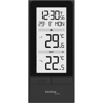 Technoline WS9787 bezvadu laika stacija ar āra sensoru, melna/sudraba