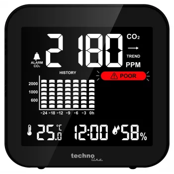 Technoline WL1025 CO2 monitors ar temperatūras un mitruma mērīšanu