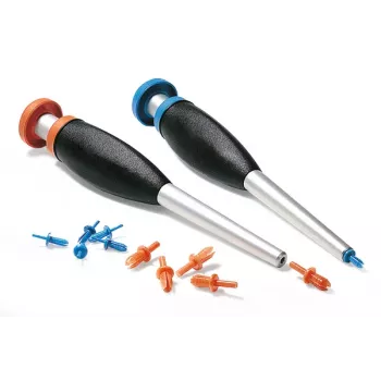 HellermannTyton HTWD-RT4 manuālais kniedēšanas instruments plastmasas kniedēm, zils 181-41542