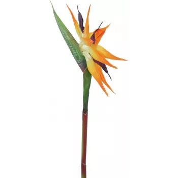 EUROPALMS mākslīgais Strelitzia jeb paradīzes putna zieds, oranžs, 95 cm 82530559