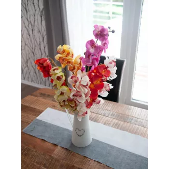 EUROPALMS Cymbidium zars, mākslīgs, balts-rozā, 90cm 82530312