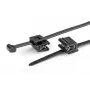 HellermannTyton T50ROSEC5A-PA66W-BK kabeļu saite ar klipu, 200 mm x 4,6 mm, melna, 100 gab.