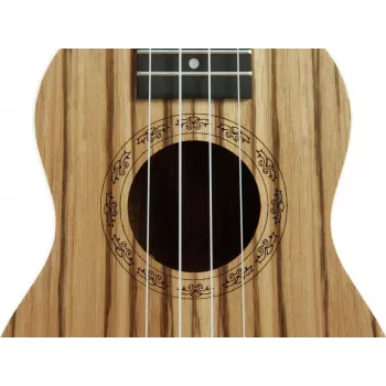 DIMAVERY UK-400 soprāna ukulele ar zebraskoka korpusu 26255831