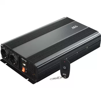AEG 10058 sprieguma pārveidotājs 1500 W, 12 V DC uz 230 V AC ar tālvadības pulti