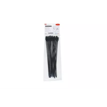 HellermannTyton SOFTFIX® atbrīvojamā kabeļu saite 260 x 7 mm, melna, 12 gab. iepakojumā 115-07270