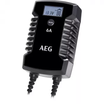 AEG LD6 10617 automašīnas akumulatora lādētājs 6V/12V 3A/6A ar LCD displeju