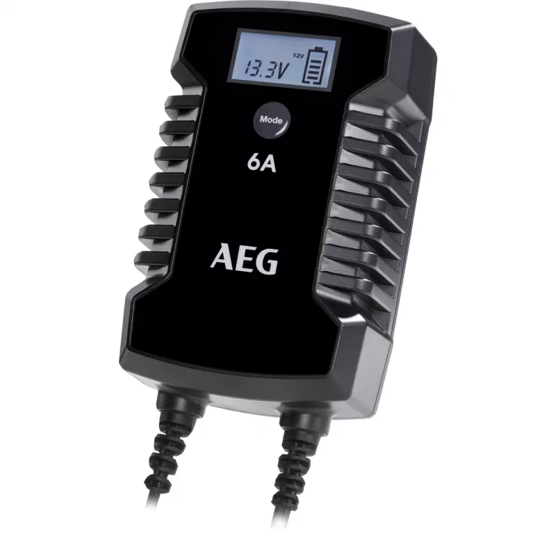 AEG LD6 10617 automašīnas akumulatora lādētājs 6V/12V 3A/6A ar LCD displeju