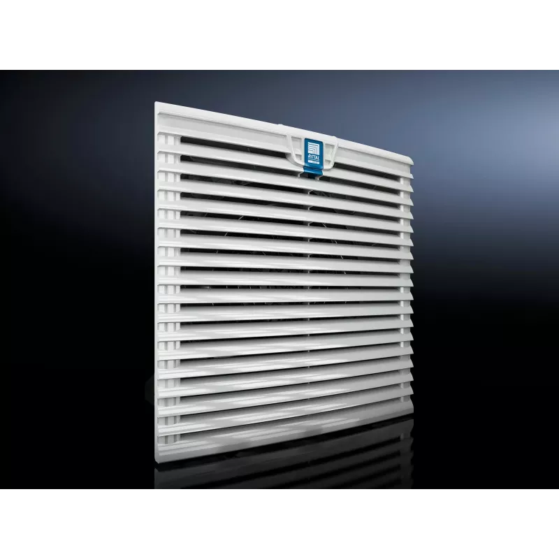 Rittal izplūdes filtrs SK 3237.1xx filtru ventilatoriem, G3, IP54, 204 x 204 mm, gaiši pelēks 3237208