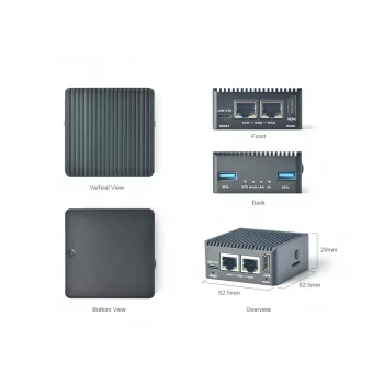 ALLNET FriendlyELEC NanoPi R5C ar diviem 2.5GbE portiem, 4GB RAM, 32GB eMMC, Wi-Fi 5, metāla korpuss R5C_4G_32mmc_combo_wifi