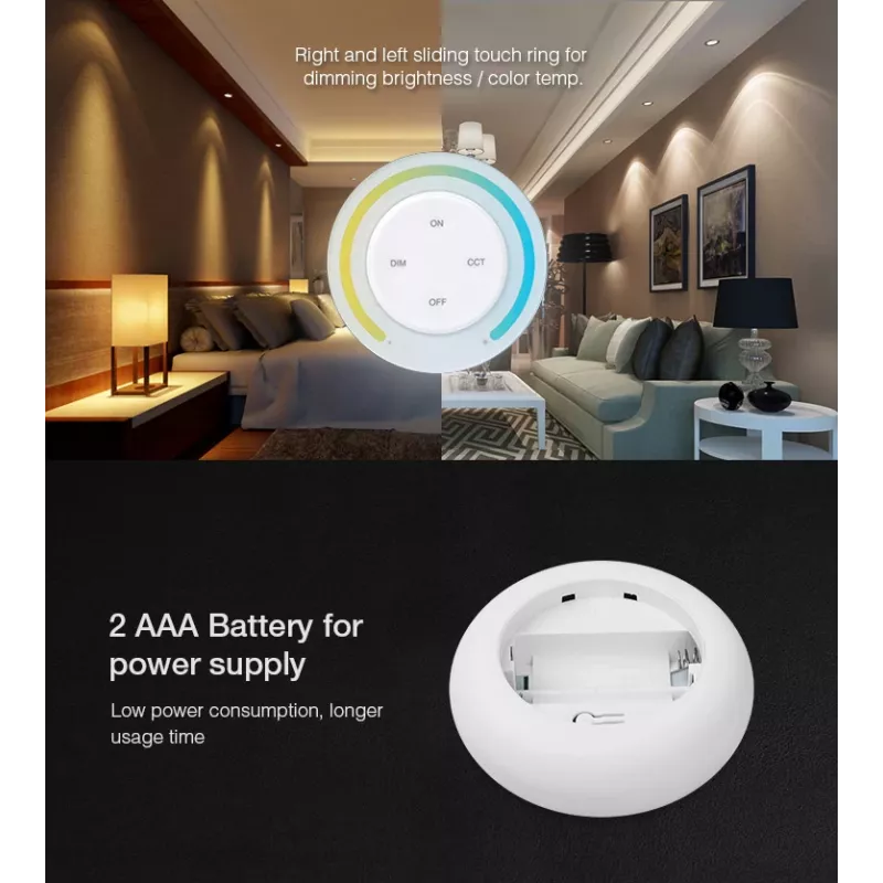 SYNERGY21 S1-G Sunrise LED tālvadības pults divkrāsu CCT MiLight/MiBoxer sistēmām
