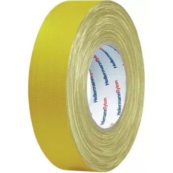 HellermannTyton HTAPE-TEX-19x10 daudzfunkcionālā auduma līmlente, dzeltena, 19 mm x 10 m 712-00202