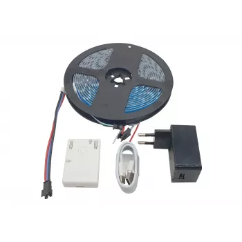 SYNERGY21 QuinLED dig2GO pārnēsājams digitālo LED komplekts ar RGBW lenti, strāvas kontrolieri un barošanas bloku S21-LED-JT230011