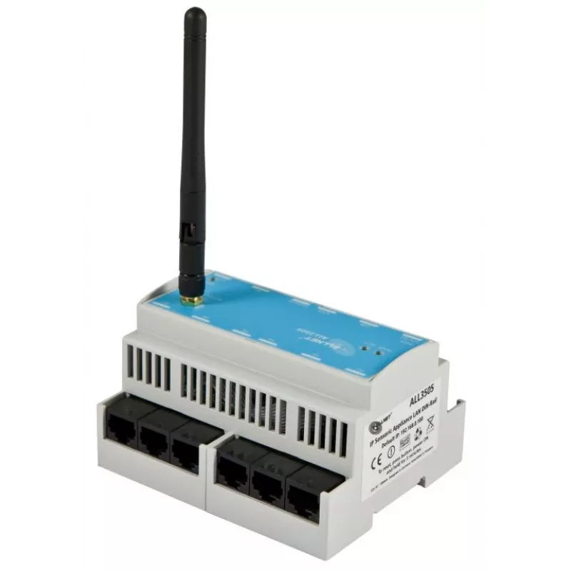 ALLNET ALL3505v2 IP Ēku automatizācijas kontrolieris ar 8 sensoru portiem, DIN sliedes montāža