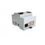 ALLNET DIN sliedes montāžas korpuss Raspberry Pi 4 Model B ar caurspīdīgu logu, pelēks 25.0410000.RP4