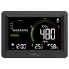 Technoline WL1028 CO2 monitors ar gaisa kvalitātes kontroli un trauksmes signālu, melns