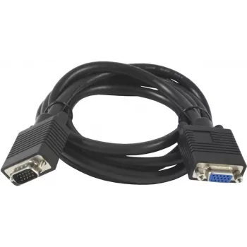 SYNERGY21 S215297 VGA pagarinājuma kabelis, 1,8 m, vīrišķais uz sievišķo, melns