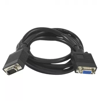 SYNERGY21 S215297 VGA pagarinājuma kabelis, 1,8 m, vīrišķais uz sievišķo, melns