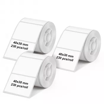 Olympia 6321 termo etiķešu rullis 40 mm x 30 mm balts 690 etiķetes