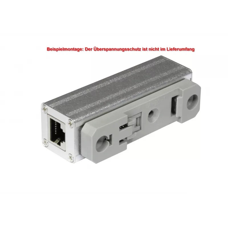 ALLNET Cat.6 Ethernet pārsprieguma aizsargs ar DIN sliedes stiprinājumu ALL95100 (ALL95100-DinRail-Clamp)
