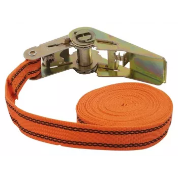 Petex viengabala stiprinājuma siksna ar sprūdratu, 5 m x 25 mm, oranžā krāsā (43192635)
