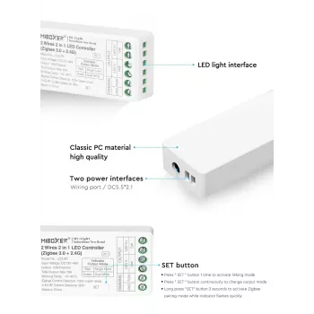 SYNERGY21 Synergy 21 kontrolieris CCT 2 vadi Zigbee*Milight/Miboxer* (LC2-ZR)