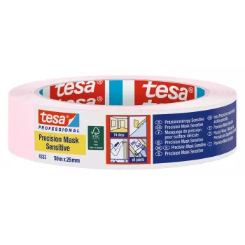 tesa 4333 Precision Mask gaiši rozā maskēšanas lente 50 m x 25 mm 04333-00018-02
