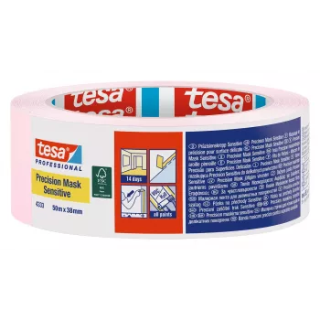 tesa 4333 Precision Mask gaiši rozā maskēšanas lente 50 m x 38 mm 04333-00020-02