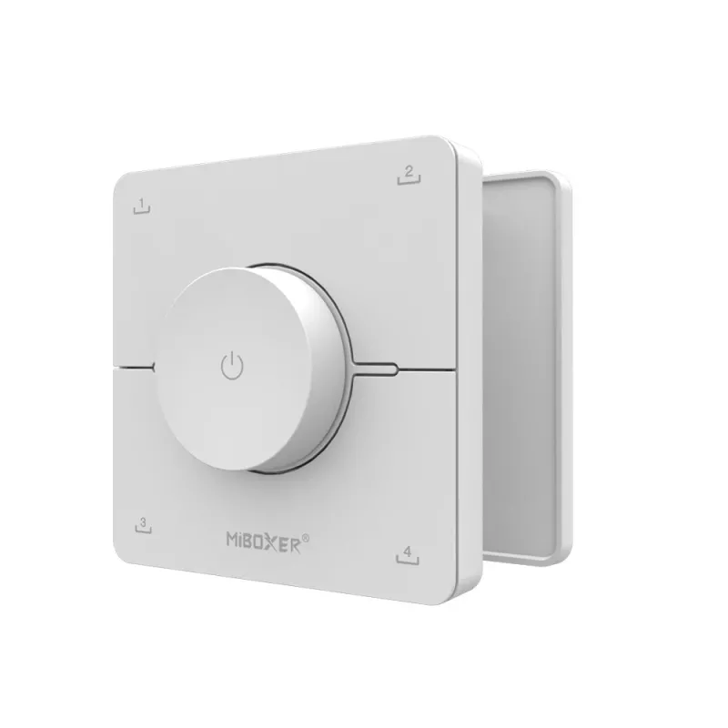 Miboxer K0 2.4GHz divu balto toņu CCT LED tālvadības pults ar rotējošu ripu, 4 ainas, balta