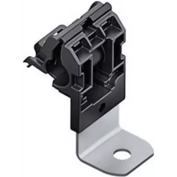HellermannTyton 151-01643 RCA90SM6-PA66HIRHSUV/ST/ZN-BK sprūdrata P-skava, skrūvējama, PA66HIRHSUV, cinkota tērauda plāksne, melna